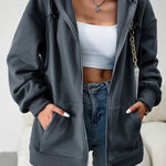 Loose Casual Sweater Cardigan Hooded Jacket