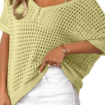 Women's Summer Hollow Out Crochet Knit Tops Beach Coverup
