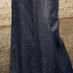 Column No Belt Solid Color Zipper Skirts Bottoms