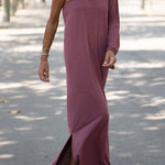 Side To Side One Shoulder Statement Maxi Dress