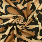 Long Sleeves Skinny Contrast Color Leopard High Neck T-Shirts Tops