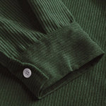 Men's Textured Half Button Corduroy Long Sleeve Shirt and Casual Pants Set