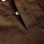 Men's Textured Half Button Corduroy Long Sleeve Shirt and Casual Pants Set