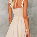 Margovil Waisted Ric Rac Color Block Cami Sundress