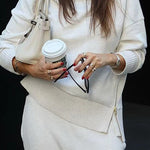 Margovil High Neck Side Zipper Up Sweatshirt and Wide Leg Pants Set