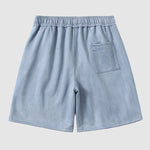 Men's Solid Suede Sleeveless Crew Neck T-Shirt Shorts Set