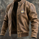 Leo | Classic Cut Brown Vintage Leather Jacket
