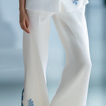 Urban Sleeveless Floral Printed Blazer and Trousers Set