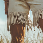 Men's Summer Western Denim Style Fringe Shorts