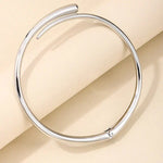 Fashionable Simple Metal Geometric Ring Glossy Collar
