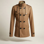 Riccardo Wool-Blend Military Coat