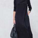 Minimalist Irregular Solid Color A-line Dress