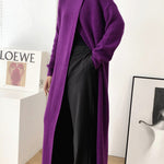 Original Loose Solid Color Split-Front Sweater Dress