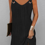 Sleeveless Hollow Split-Joint U-Neck Mini Dresses