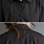 Irregular Clipping Solid Color Lapel Shirts Tops