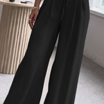 Commuter All-Match String Top & Pants Two-Piece Set