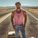 Men's Classic Casual American Retro Embroidered Knit Striped Tank Top
