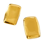 Metallic smooth rectangular earrings