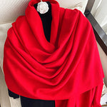 Solid Color Tasseled Scarf Scarfs&Hats