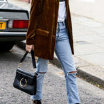 Eye Catching Street Style Velvet Blazer