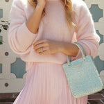 Margovil Mockneck Drop Shoulder Cozy Pullover Sweater