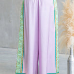 Elastic Waist Printed Wide Leg Pants