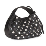 Mini Origami Studded Leather Top Handle Bag
