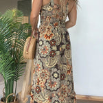 Women's Spaghetti Strap Floral Maxi Dress
