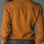 Vintage Caramel Soft Cotton Utility Pocket Shirt