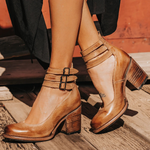 Florencia | Classic Leather Strap Heels