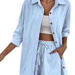Two Piece Outfit Sets Cotton Shorts Set - Zeagoo (Us Only)