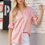 Satin Silk V-Neck Shirt - Zeagoo (Us Only)