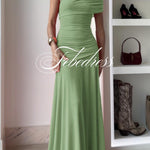 Off Shoulder Ruched Flare Maxi Dress(in 9 Colors!)