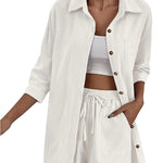 Two Piece Outfit Sets Cotton Shorts Set - Zeagoo (Us Only)