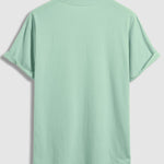 Men's solid color cotton basic round neck short-sleeved T-shirt
