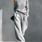 Women's One-shoulder Cut-out Modern Knit-Blend Set