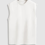 Men's Solid Color Suede Sleeveless Round Neck T-shirt