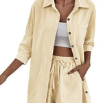 Two Piece Outfit Sets Cotton Shorts Set - Zeagoo (Us Only)
