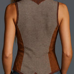 Vintage Bohemian Patchwork Suede Vest
