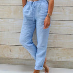 Allison - Luxury Linen and Cotton Tailored Dress Trousers
