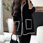 Edge Decorated Knitted Jacket