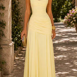 Margovil Sleeveless Back Criss Cross Swing Maxi Dress
