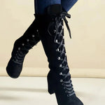 Sandra | Brown Knee Boots