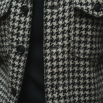 Men's Winter Retro Houndstooth Faux Wool Jacket