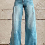 Margovil Distressed Wide Leg Casual Denim Pants