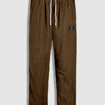Men's Corduroy Solid Color Elastic Waist Drawstring Casual Pants