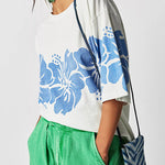 Floral Print Loose Round Neck Short Sleeve T-shirt