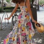 Summer casual floral print dress