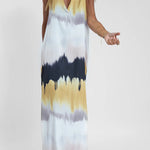 Make Them Proud Satin Tie-dye Print Relaxed Maxi Dress