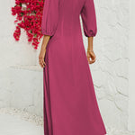 casual breasted long dress